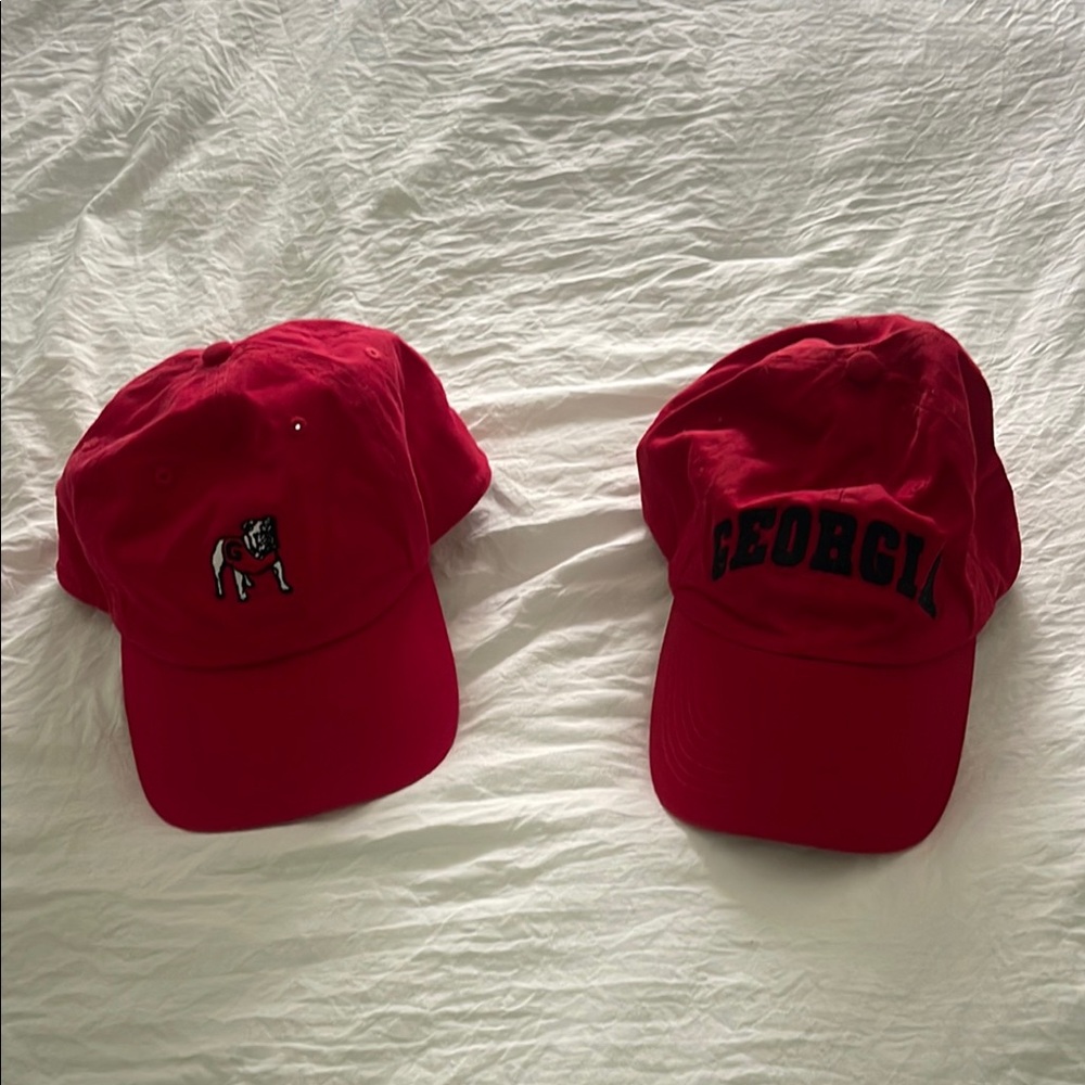 Red Georgia Bulldog Caps